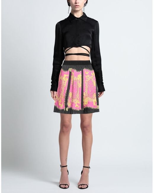 Versace Jeans Couture Pink Fuchsia Mini Skirt Polyester