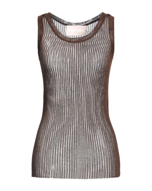 Circus Hotel Gray Top Viscose, Polyester
