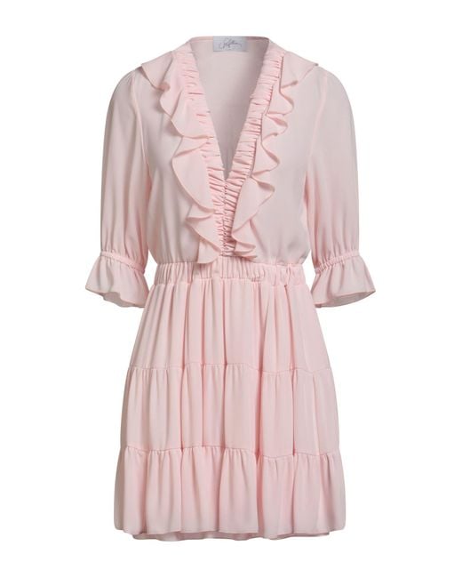 Soallure Pink Mini Dress Polyester