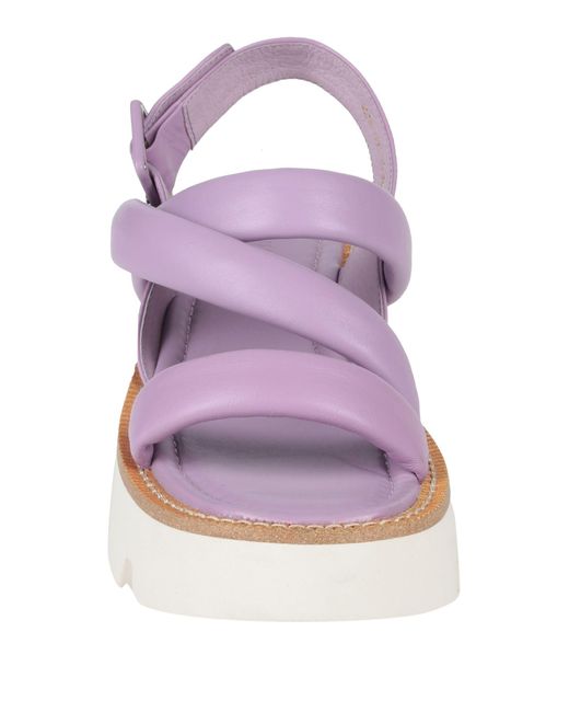 Emanuélle Vee Purple Light Sandals Soft Leather