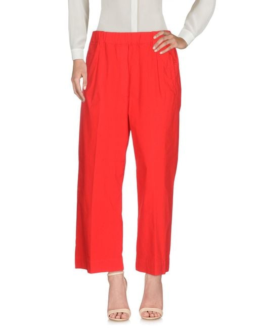 Maliparmi Red Pants Cotton, Elastane