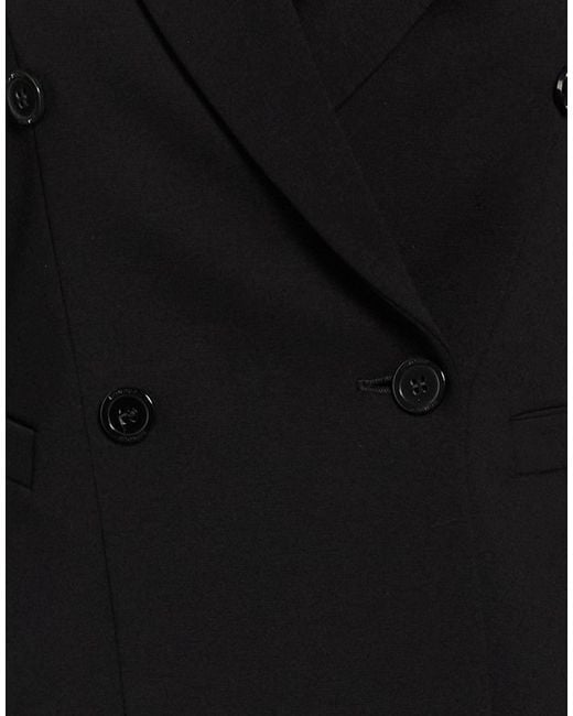 Dondup Black Blazer Viscose, Polyamide, Elastane
