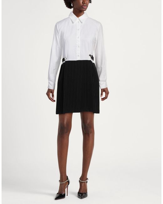 Dixie White Mini Dress Polyester, Viscose, Elastane, Cotton