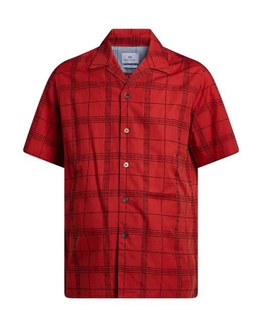 Paul Smith Red Shirt Cotton for men