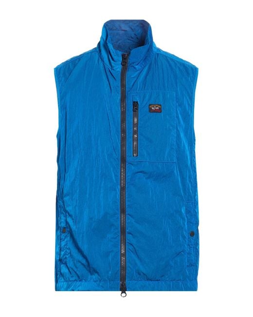 Paul & Shark Blue Bright Vest Nylon for men