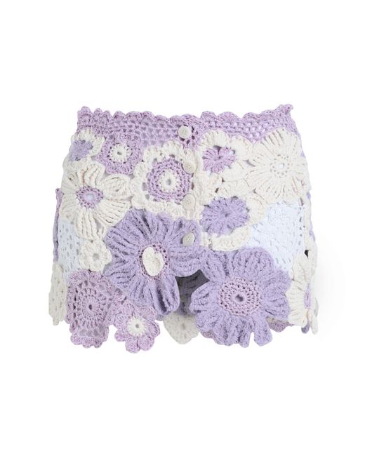 Marco Rambaldi Purple Mini Skirt