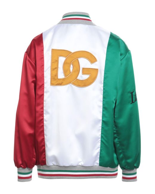 Dolce & Gabbana Red Jacket Polyester, Viscose, Cotton, Elastane for men