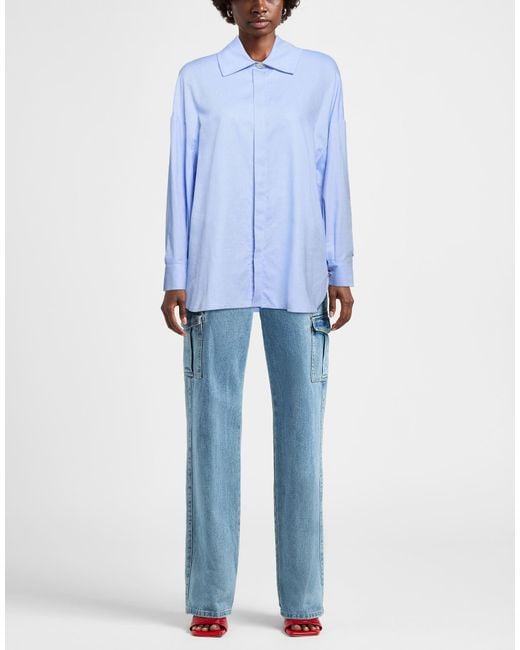 Carla G Blue Light Shirt Cotton