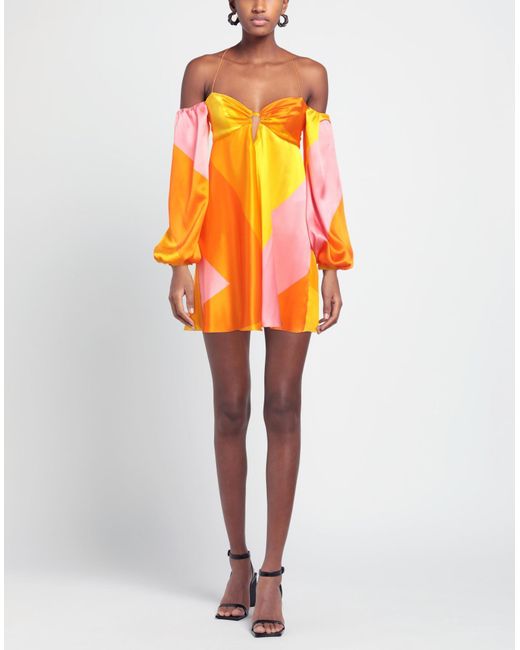Raquel Diniz Orange Mini Dress
