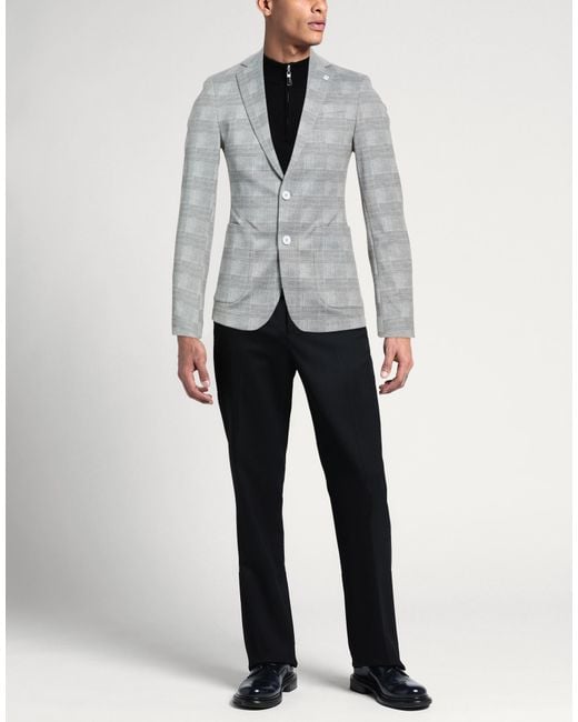 DIGEL Gray Blazer Polyester, Viscose, Elastane for men