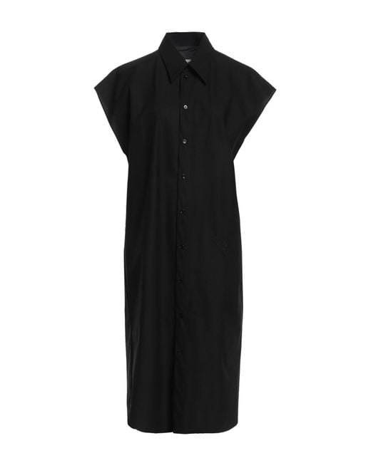 MM6 by Maison Margiela Black Midi Dress Cotton