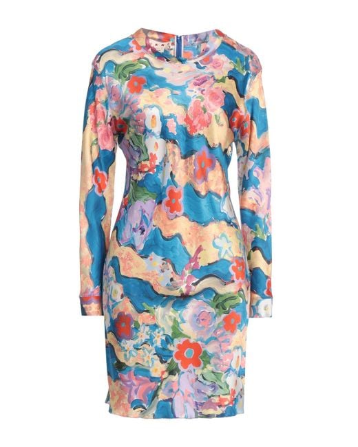 Marni Blue Mini Dress Viscose