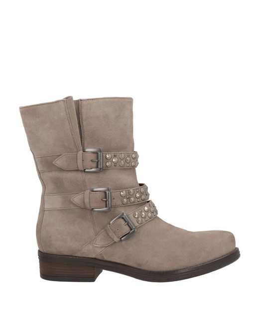 Janet & Janet Brown Taupe Ankle Boots Leather