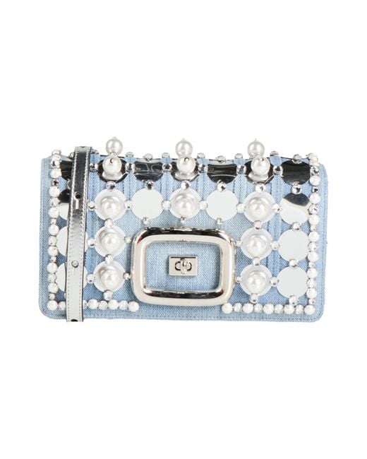 Roger Vivier Blue Handbag Textile Fibers