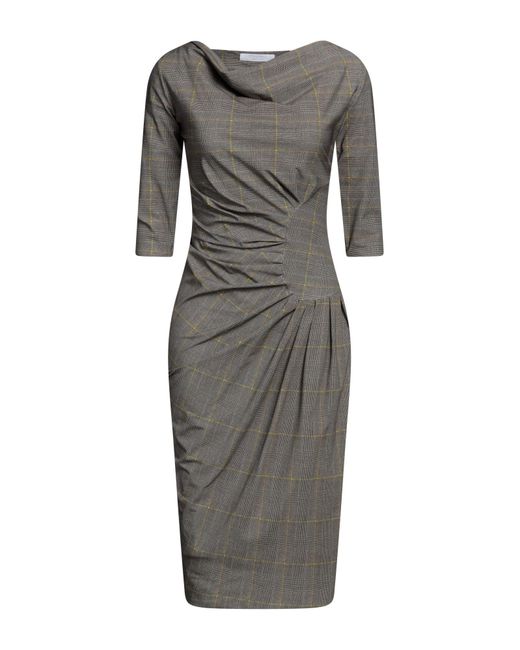 La Petite Robe Di Chiara Boni Gray Midi-Kleid