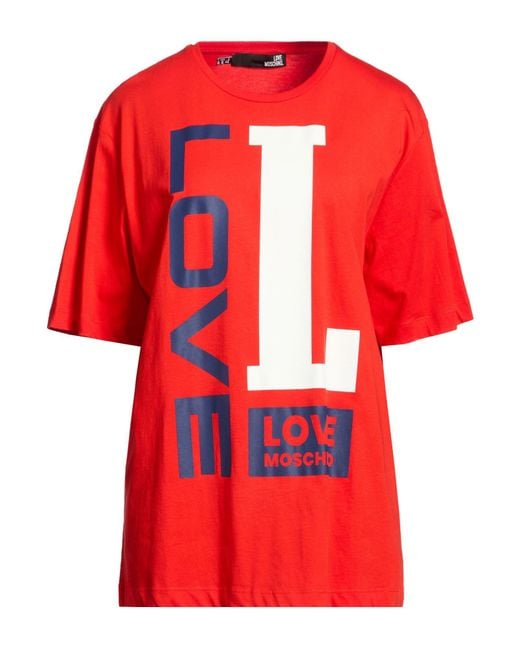 Love Moschino Red T-Shirt Cotton