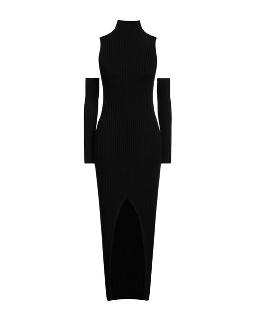 Haveone Black Mini Dress Viscose, Polyester, Polyamide