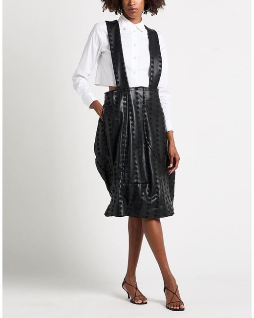 Comme des Garçons Black Midi Skirt Polyurethane