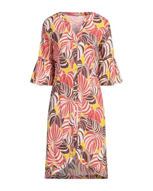 Robe midi Camicettasnob en coloris Red