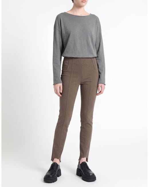 Masnada Gray Pants Linen, Viscose, Elastane