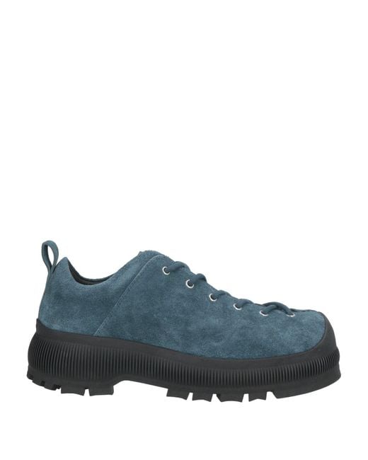 Jil Sander Blue Slate Sneakers Leather for men