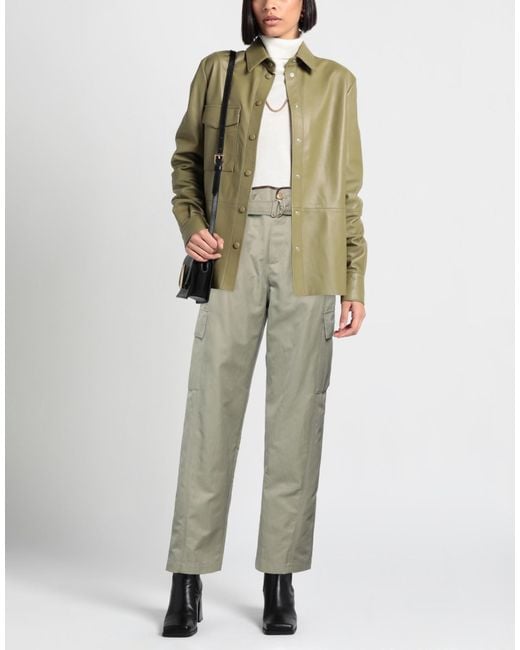 Brunello Cucinelli Gray Pants Cotton, Ramie, Soft Leather