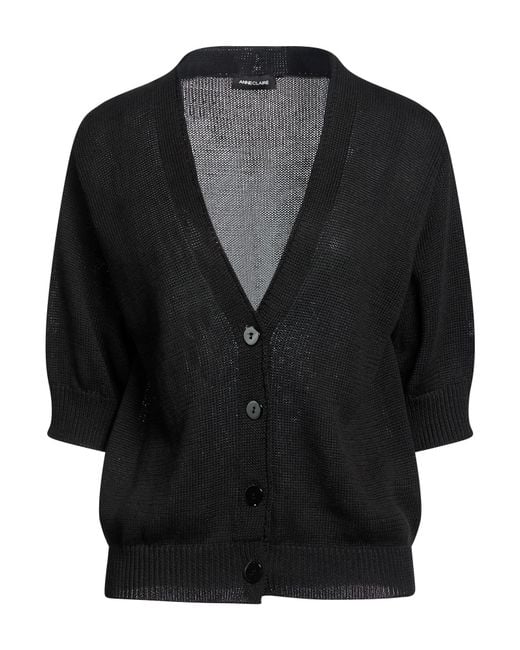 Anneclaire Black Cardigan Linen, Organic Cotton