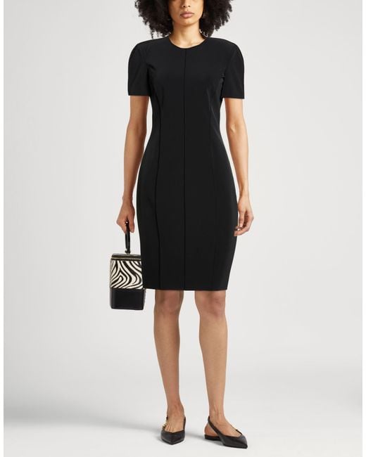Boutique Moschino Black Midi Dress Polyester, Elastane