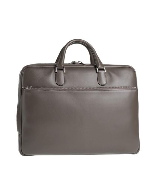 Valextra Gray Lead Handbag Leather for men