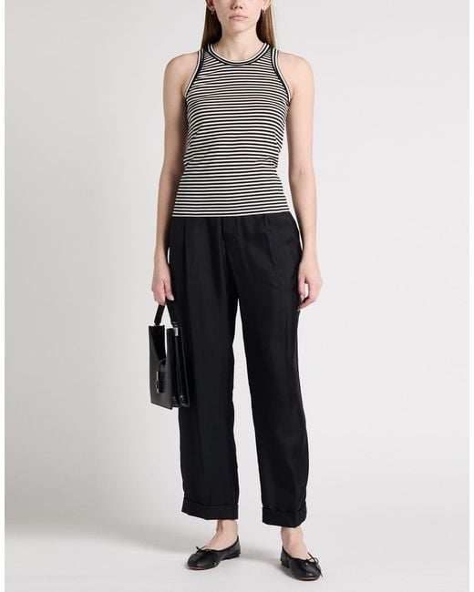 Brunello Cucinelli Black Tank Top Cotton, Silk, Elastane, Brass