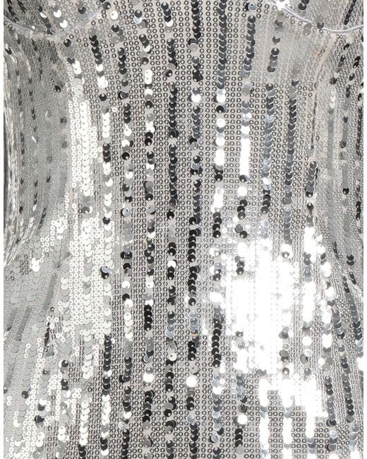 Suoli Gray Mini Dress Polyester, Elastane