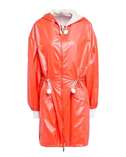Kiton Red Overcoat & Trench Coat Polyester