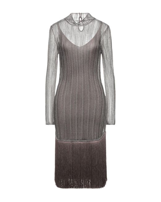 Fendi Gray Midi Dress