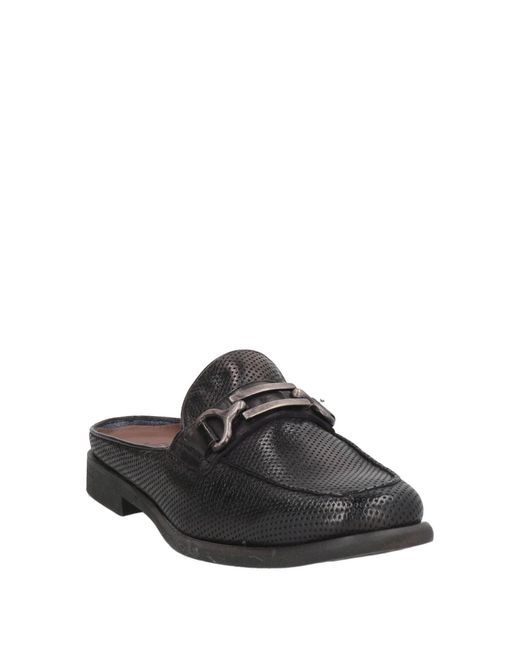 JP/DAVID Black Mules & Clogs Leather