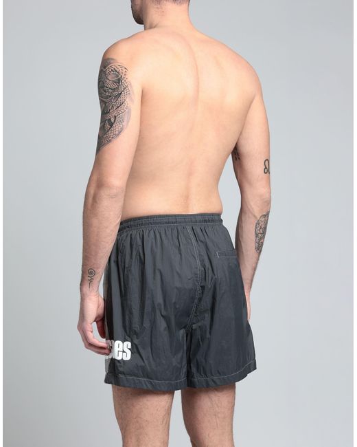 Pleasures Swim Trunks in Light Grey 