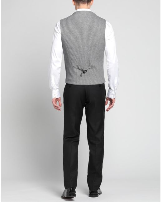 Grey Daniele Alessandrini Gray Tailored Vest for men
