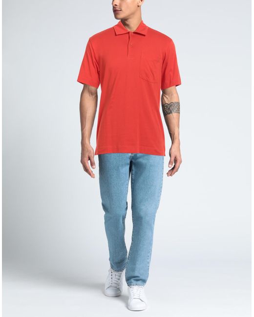 Dries Van Noten Red Polo Shirt for men