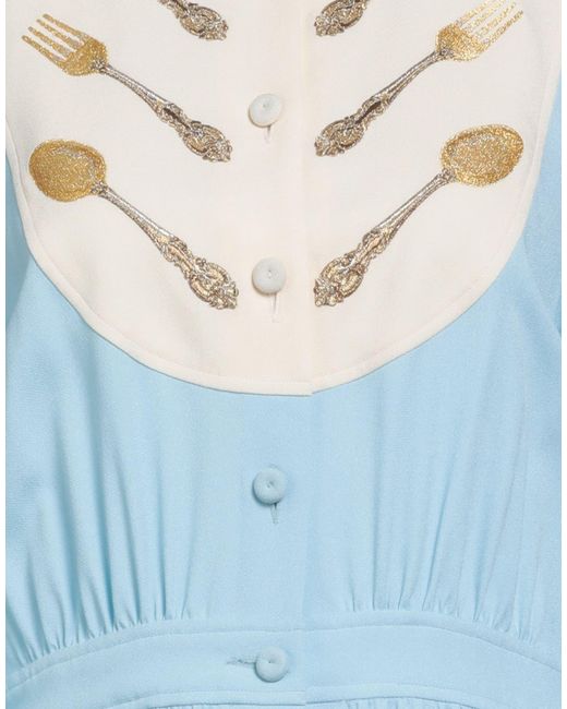 Moschino Blue Couture Sky Mini Dress Acrylic, Viscose