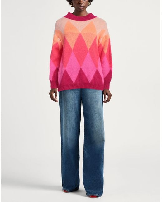 Kaos Pink Rollkragenpullover