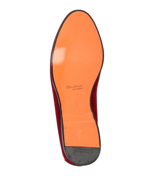Santoni Red Loafers for men