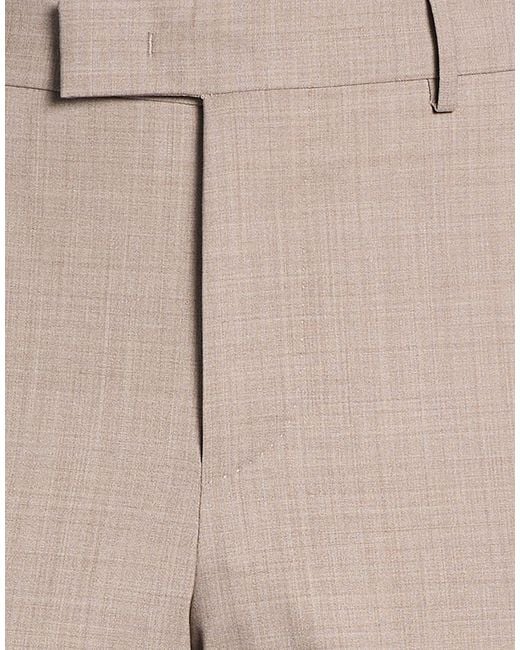 PT Torino Gray Taupe Pants Virgin Wool, Elastane for men
