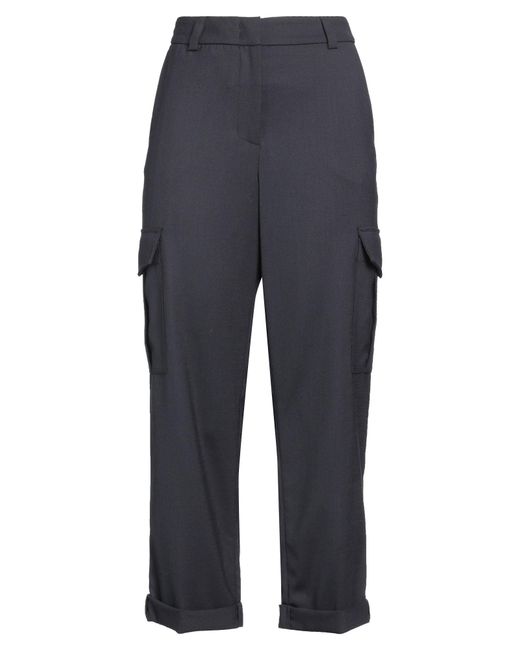 Peserico Blue Easy Pants Wool, Polyester, Elastane