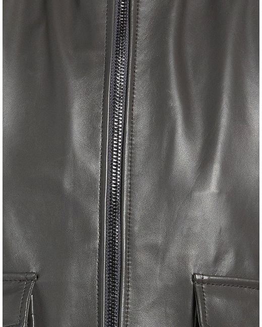 Berna Gray Jacket Leather for men