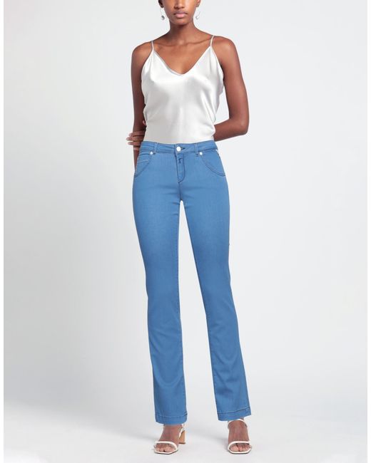 Replay Blue Pants Cotton, Polyester, Elastane
