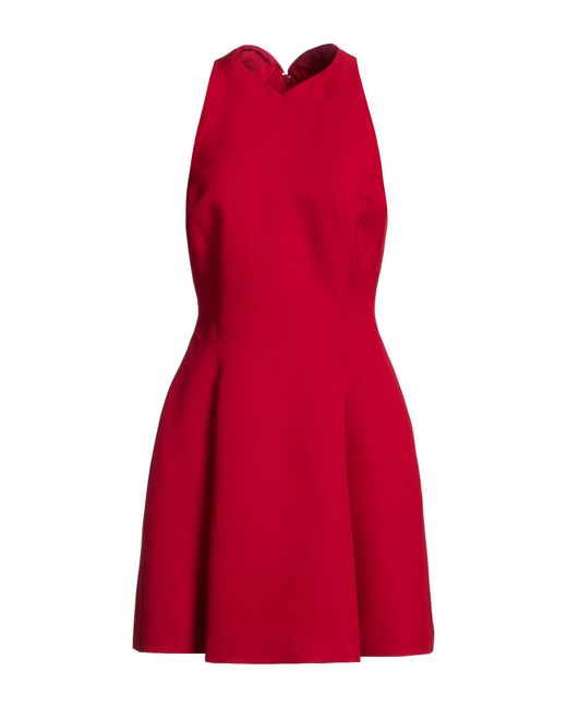 Versace Red Mini Dress Wool, Viscose