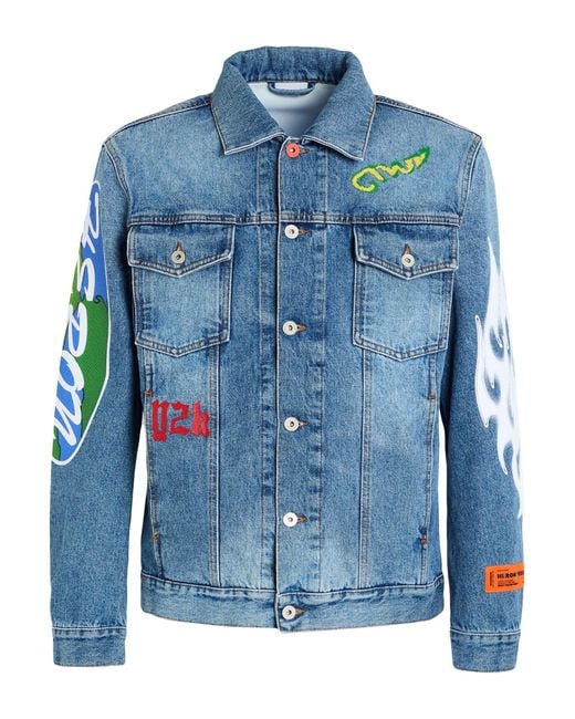 Heron Preston Blue Denim Outerwear for men
