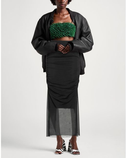 Motel Black Maxi Skirt Polyester, Elastane
