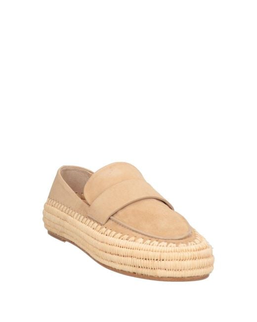 Paloma Barceló Loafers Kidskin, Natural Raffia