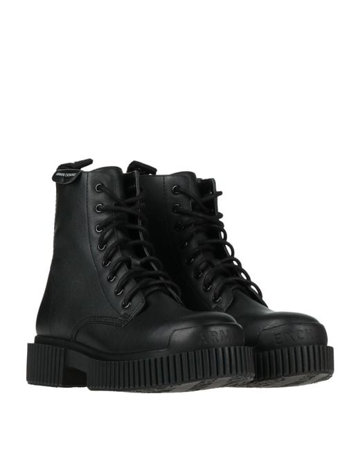 ARMANI EXCHANGE Black Ankle Boots