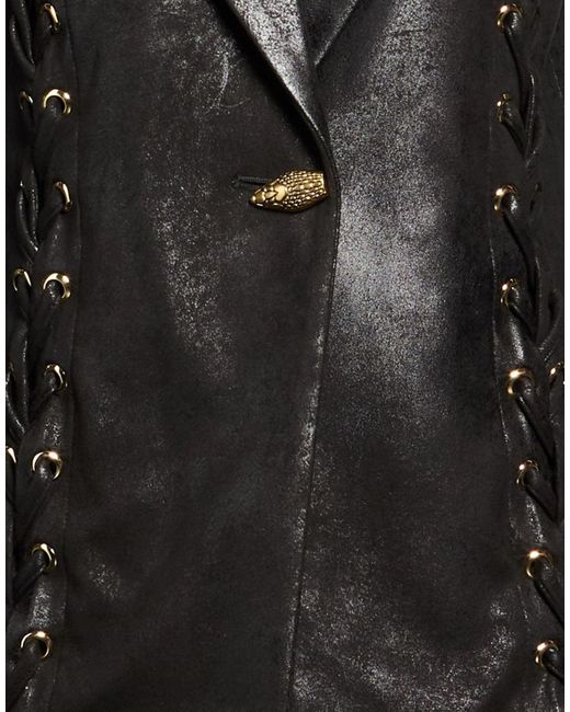 Just Cavalli Black Blazer Polyester, Elastane